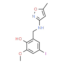 4-IODO-2-METHOXY-6-([(5-METHYL-3-ISOXAZOLYL)AMINO]METHYL)BENZENOL结构式