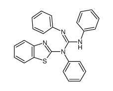 2-N-phenyl-N-(phenylamino-phenyliminomethyl)aminobenzothiazole Structure
