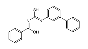 N-[(3-phenylphenyl)carbamothioyl]benzamide structure