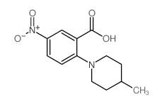 2-(4-methylpiperidin-1-yl)-5-nitrobenzoic acid Structure