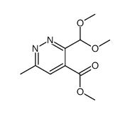 dimethoxymethyl-3 methyl-6 pyridazine carboxylate d'methyle-4 Structure