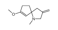 8-methoxy-1-methyl-3-methylidene-1-azaspiro[4.4]non-8-ene结构式