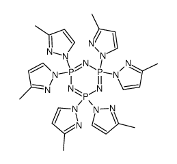 2,2,4,4,6,6-hexakis(3-methyl-1H-pyrazol-1-yl)-1,3,5,2l5,4l5,6l5-triazatriphosphinine Structure