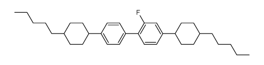 trans,trans-2-Fluoro-4,4'-bis(4-pentylcyclohexyl)-1,1'-biphenyl结构式