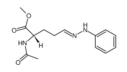 methyl (S)-2-acetamido-5-(2-phenylhydrazono)pentanoate结构式