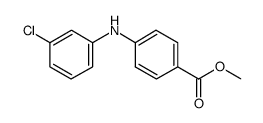 4-[(3-chlorophenyl)amino]benzoic acid methyl ester结构式