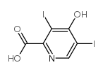 4-Hydroxy-3,5-diiodopyridine-2-carboxylic acid结构式