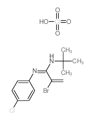 2-bromo-N'-tert-butyl-N-(4-chlorophenyl)prop-2-enimidamide,perchloric acid Structure