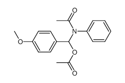 acetoxy-(N-acetyl-anilino)-(4-methoxy-phenyl)-methane Structure