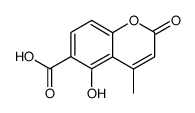 5-hydroxy-4-methyl-2-oxo-2H-chromene-6-carboxylic acid结构式
