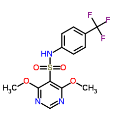 4,6-Dimethoxy-N-[4-(trifluoromethyl)phenyl]-5-pyrimidinesulfonamide结构式
