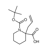 N-tert-butoxycarbonyl-2-allyl-DL-pipecolic acid结构式