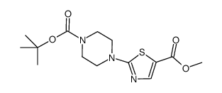 tert-butyl 4-[5-(methoxycarbonyl)-1,3-thiazol-2-yl]piperazine-1-carboxylate结构式