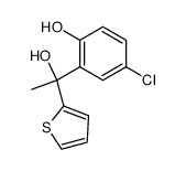 4-chloro-2-(1-hydroxy-1-(thiophen-2-yl)ethyl)phenol Structure