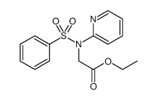 Glycine, N-(phenylsulfonyl)-N-2-pyridinyl-, ethyl ester Structure