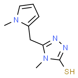 4-METHYL-5-[(1-METHYL-1H-PYRROL-2-YL)METHYL]-4H-1,2,4-TRIAZOLE-3-THIOL结构式