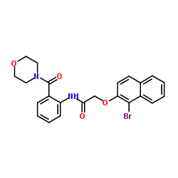 2-[(1-Bromo-2-naphthyl)oxy]-N-[2-(4-morpholinylcarbonyl)phenyl]acetamide Structure