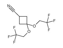 3,3-bis(2,2,2-trifluoroethoxy)cyclobutane-1-carbonitrile Structure