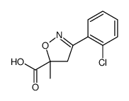 3-(2-CHLORO-PHENYL)-5-METHYL-4,5-DIHYDRO-ISOXAZOLE-5-CARBOXYLIC ACID结构式