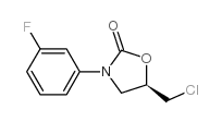 (5R)-5-(Chloromethyl)-3-(3-fluorophenyl)-2-oxazolidinone structure