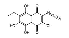 2-azido-3-chloro-7-ethyl-5,6,8-trihydroxynaphthalene-1,4-dione结构式