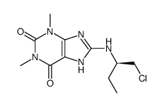 (R)-(+)-8-(1-chloro-2-butyl)-aminotheophylline Structure