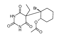 Acetic acid (1S,2R)-2-bromo-2-(5-ethyl-2,4,6-trioxo-hexahydro-pyrimidin-5-yl)-cyclohexyl ester结构式