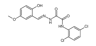 Acetic acid, 2-[(2,5-dichlorophenyl)amino]-2-oxo-, 2-[(2-hydroxy-5-methoxyphenyl)methylene]hydrazide结构式