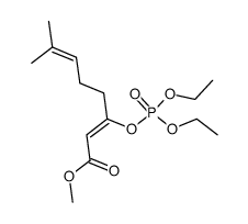 methyl Z-3-(diethylphosphoryloxy)-7-methyl-2,6-octadienoate结构式