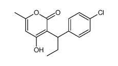 3-[1-(4-chlorophenyl)propyl]-4-hydroxy-6-methylpyran-2-one Structure