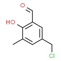 5-CHLOROMETHYL-2-HYDROXY-3-METHYL-BENZALDEHYDE结构式