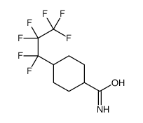 4-(1,1,2,2,3,3,3-heptafluoropropyl)cyclohexane-1-carboxamide结构式