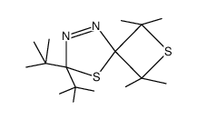 7,7-Di-tert-butyl-1,1,3,3-tetramethyl-2,8-dithia-5,6-diazaspiro(3.4)oct-5-en Structure