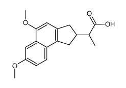 2-(5,7-Dimethoxy-2,3-dihydro-1H-cyclopenta[a]naphthalen-2-yl)-propionic acid结构式