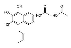 acetic acid,4-but-2-enyl-3-chloronaphthalene-1,2-diol结构式