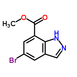 Methyl 5-bromo-1H-indazole-7-carboxylate structure