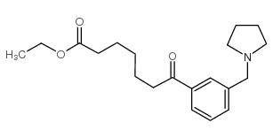 ETHYL 7-OXO-7-[3-(PYRROLIDINOMETHYL)PHENYL]HEPTANOATE结构式