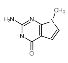2-氨基-7-甲基-3H-吡咯并[2,3-d]嘧啶-4(7H)-酮结构式