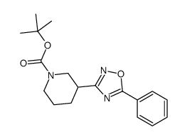3-(5-苯基-1,2,4-噁二唑-3-基)哌啶-1-羧酸叔丁酯结构式
