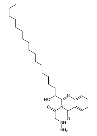 3-(2-hydrazinylacetyl)-2-(1-hydroxyheptadecyl)quinazolin-4-one结构式