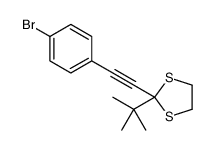 2-[2-(4-bromophenyl)ethynyl]-2-tert-butyl-1,3-dithiolane结构式