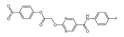 [5-(4-Fluorophenylcarbamoyl)pyrimidin-2-yloxy]acetic acid 4-nitro-phenyl ester Structure