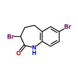 3,7-Dibromo-1,3,4,5-tetrahydro-2H-1-benzazepin-2-one结构式