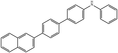 4'-(naphthalen-2-yl)-N-phenyl-[1,1'-biphenyl]-4-amine结构式