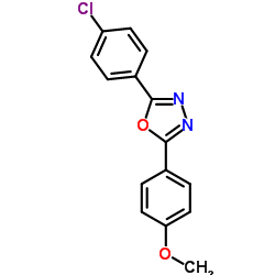4-[5-(4-chlorophenyl)-1,3,4-oxadiazol-2-yl]phenyl methyl ether structure