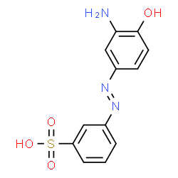 m-[(3-amino-4-hydroxyphenyl)azo]benzenesulphonic acid结构式