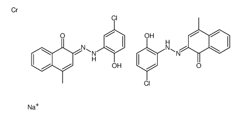 sodium bis[2-[(5-chloro-2-hydroxyphenyl)azo]-4-methyl-1-naphtholato(2-)]chromate(1-)结构式