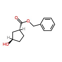 Benzyl (1R,3R)-3-hydroxycyclopentanecarboxylate structure