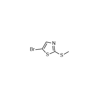 5-溴-2-(甲基硫烷基)-1,3-噻唑结构式