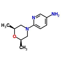 6-[(2R,6S)-2,6-Dimethyl-4-morpholinyl]-3-pyridinamine structure